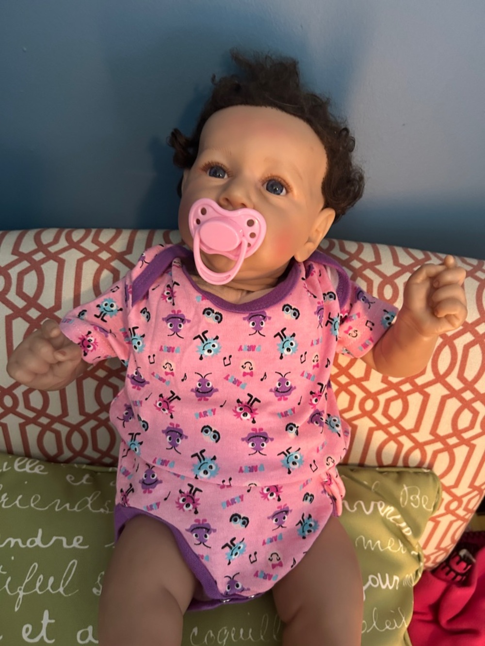 Baby Doll with Patterned Onesie - Picture 6 of 16